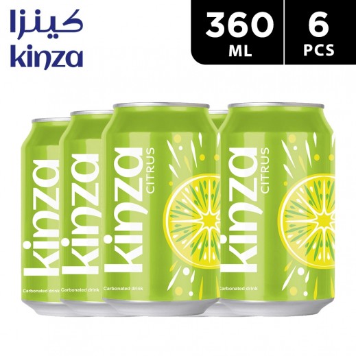 Kinza Citrus Soft Drink 6×360 ml - delivered by Taw9eel Fast