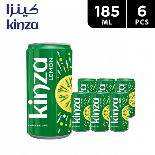 Kinza Lemon Soft Drink 6 × 185 ml - delivered by Taw9eel Fast