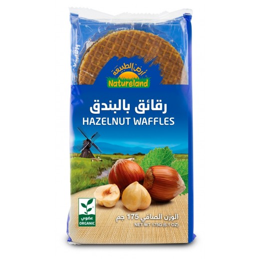 Natureland Hazelnut Waffles 175g - delivered by Taw9eel Fast