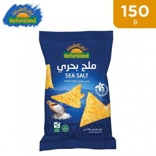 Natureland Sea Salt Tortilla Chips 150 g - delivered by Taw9eel Fast