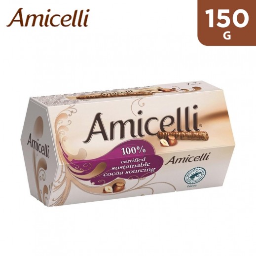 Amicelli Hazelnut Cream Wafer Chocolate 150 g - delivered by Taw9eel Fast