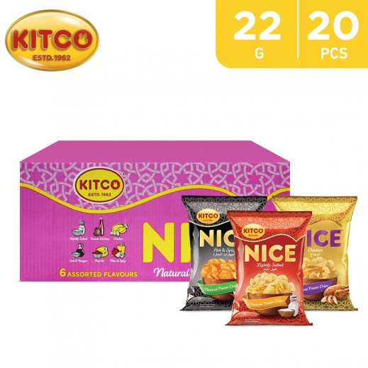 Kitco Nice Potato Chips Assorted Flavour Box 20 x 22 g - delivered by Taw9eel Fast