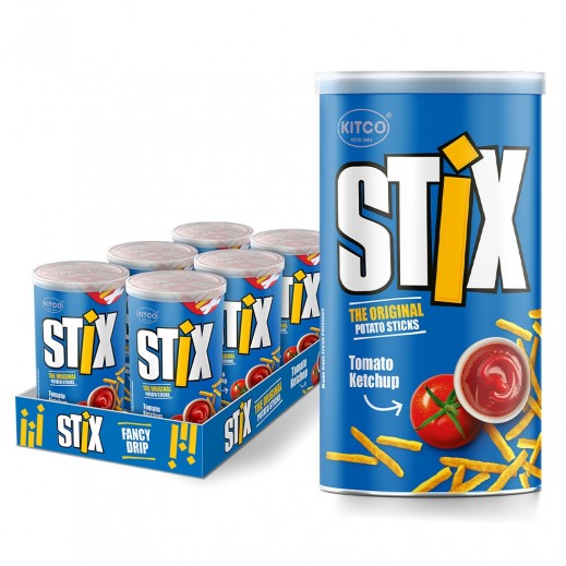 Kitco Stix Tomato Ketchup Potato Sticks 6 x 45 g - delivered by Taw9eel Fast