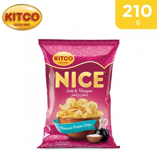 Kitco Nice Salt & Vinegar Natural Potato Chips 210 g - delivered by Taw9eel Fast