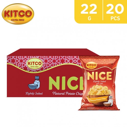 Kitco Nice Salted Natural Potato Chips 20 x 22 g - delivered by Taw9eel Fast