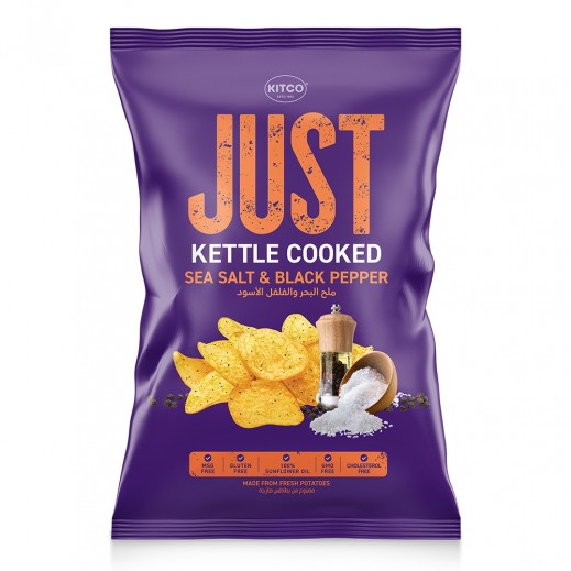 Kitco Just Kettle Cooked Sea Salt & Black Pepper Potato Chips 150 g