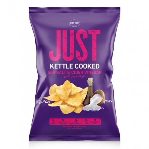 Kitco Just Kettle Cooked Sea Salt & Cider Vinegar Potato Chips 150 g