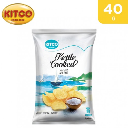 Kitco Vegan Kettle Cooked Sea Salt Potato Chips 40 g - delivered by Taw9eel Fast