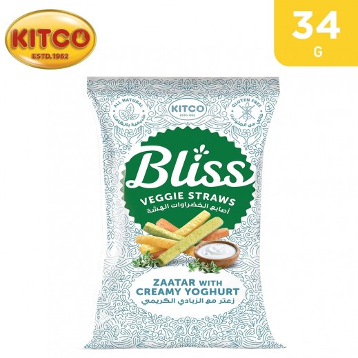 Kitco Bliss Zaatar With Creamy Yoghurt Veggie Straws 34 g - delivered by Taw9eel Fast