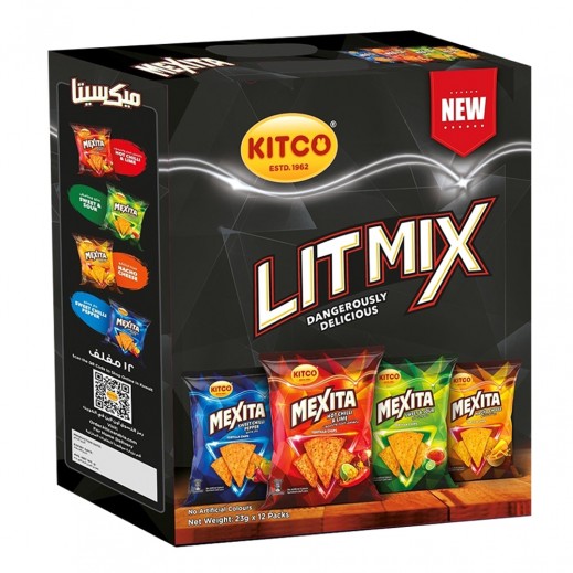 Kitco Mexita Assorted Tortilla Chips 12 x 23g - delivered by Taw9eel Fast