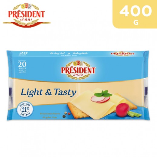 President Light 20 Slices Cheese 400 G - delivered by Taw9eel Fast