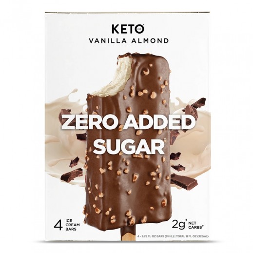 Keto Ice Cream Bar Vanilla Almond Crunch 4 x 81 ml - delivered by Taw9eel Fast