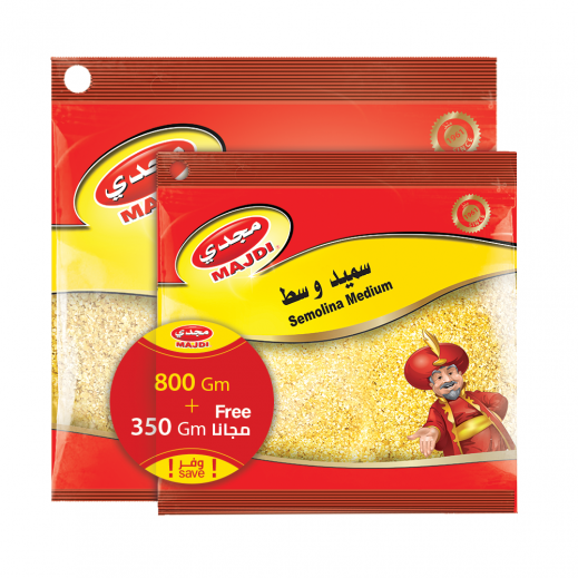 Majdi Semolina Medium 800 g + 350 g Free
