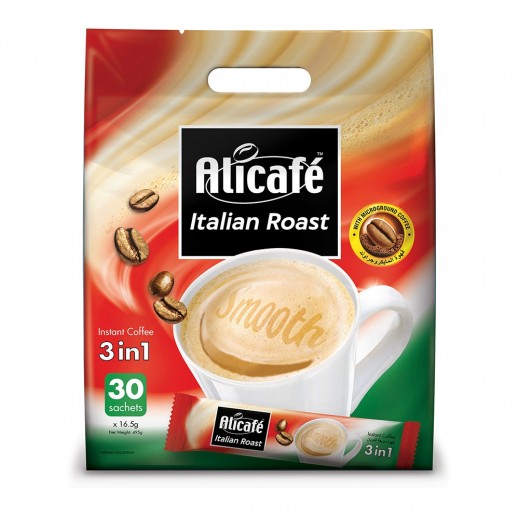 Alicafe Italian Roast 3 x 1 Instant Coffee Sachets 30 x 16.5 g