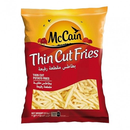 McCain Thin Cut Potato Fries 2.5kg - delivered by Taw9eel Fast