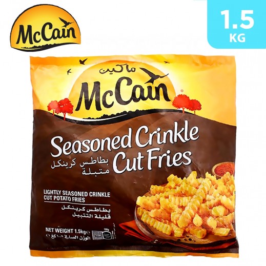 McCain Seasoned Crinkle Cut Fries 1.5 kg - delivered by Taw9eel Fast