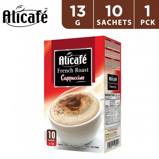 Alicafe French Roast Cappuccino Instant Coffee 10 x 13 g - delivered by Taw9eel Fast