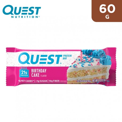 Quest Protein Bar Birthday Cake Flavor 60 g - delivered by Taw9eel Fast