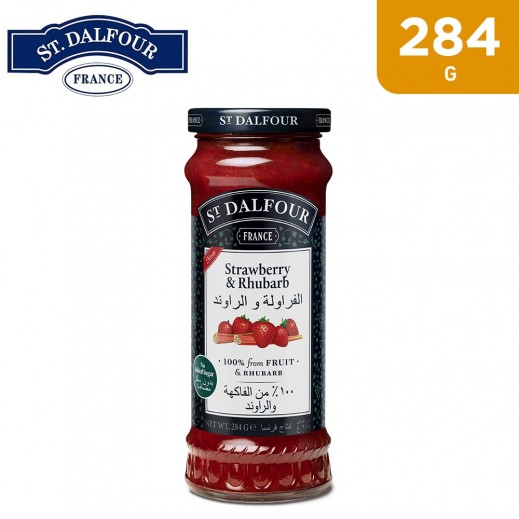 St Dalfour Strawberry & Rhubarb Jam 284 g - delivered by Taw9eel Fast