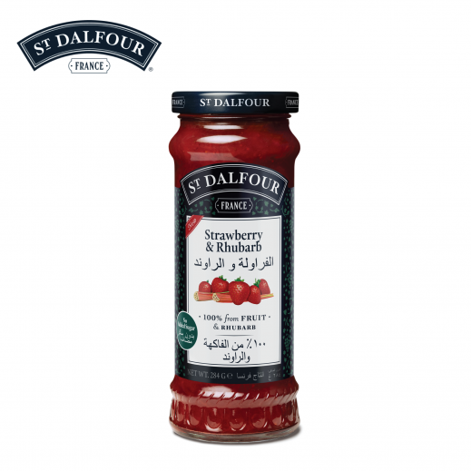 St Dalfour Strawberry & Rhubarb Jam 284 g