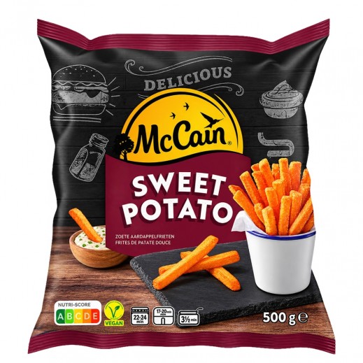 McCain Frozen Vegan Sweet Potato Fries 500g - delivered by Taw9eel Fast
