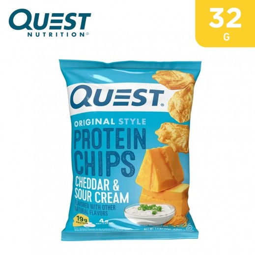 Quest Cheddar & Sour Cream Protein Chips 32 g - delivered by Taw9eel Fast