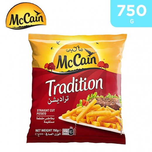 McCain Frozen Straight Cut Tradition Potato 750 g - delivered by Taw9eel Fast