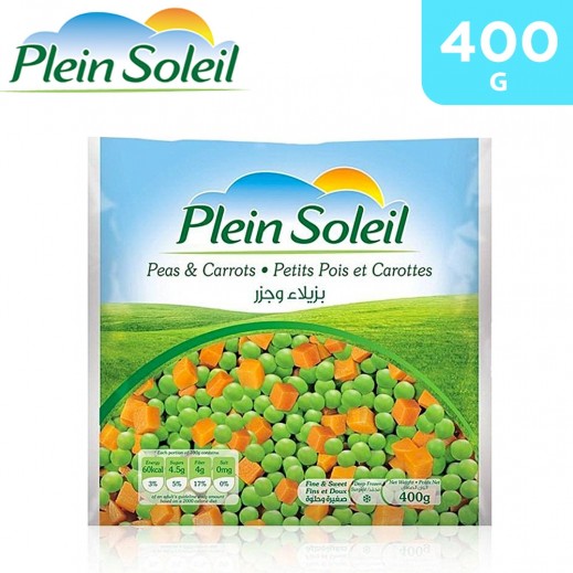 Plein Soleil Frozen Peas & Carrot 400 g - delivered by Taw9eel Fast