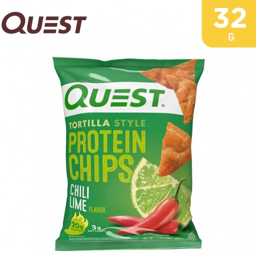 Quest Tortilla Style Chilli Lime Flavor Protein Chips - 32 g - delivered by Taw9eel Fast