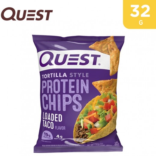 Quest Tortilla Style Loaded Taco Flavor Protein Chips - 32 g - delivered by Taw9eel Fast