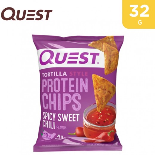 Quest Tortilla Style Spicy Sweet Chilli Flavor Protein Chips - 32 g - delivered by Taw9eel Fast