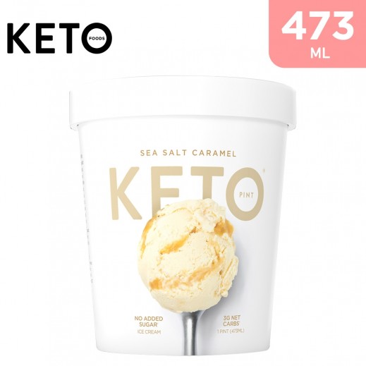 Buy Keto No Added Sugar Sea Salt Caramel Ice Cream Pint 473 ml توصيل