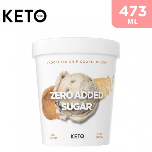 Keto No Added Sugar Chocolate Chip Cookie Dough Ice Cream Pint 473 ml - delivered by Taw9eel Fast