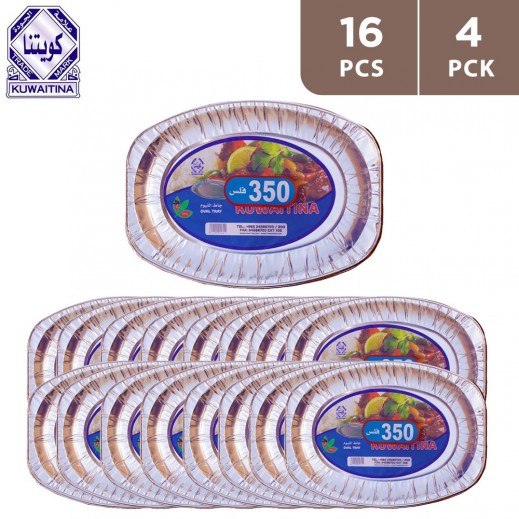 Kuwaitina Oval Plate Small - 4 × 4 Pieces
