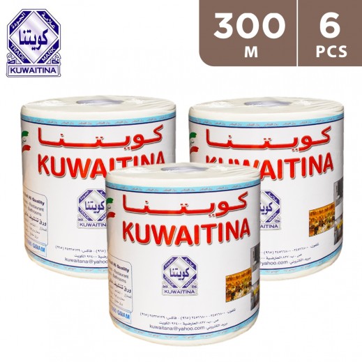 Kuwaitina Kitchen Tissue Roll 300 m - 6 Rolls