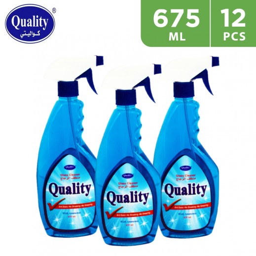 Quality Glass Cleaner 675 ml - 12 Pieces