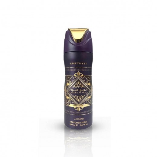 Lattafa Unisex Bade'E Al Oud Amethyst Body Spray 200ML - delivered by Taw9eel Fast