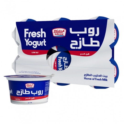 Kdcow Fresh Low Fat Yoghurt 6 x 170 g - delivered by Taw9eel Fast