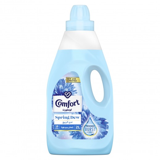 Comfort Fabric Softener Spring Dew for Fresh & Soft Clothes 2 L - delivered by Taw9eel Fast