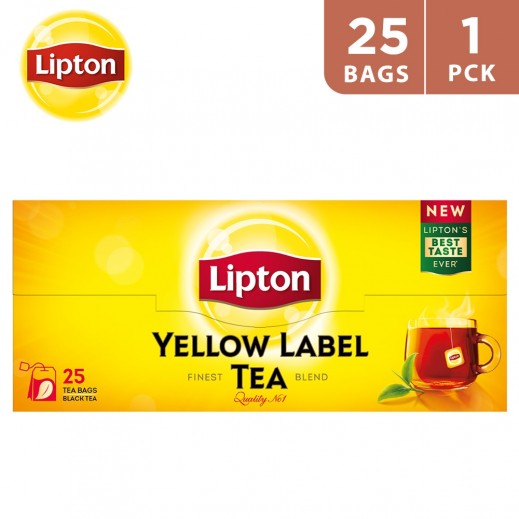 Lipton Yellow Label Black Tea 25 Tea Bags - delivered by Taw9eel Fast