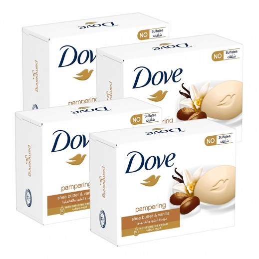 Dove Shea Butter & Vanilla Beauty Soap Bar 4 x 160 g