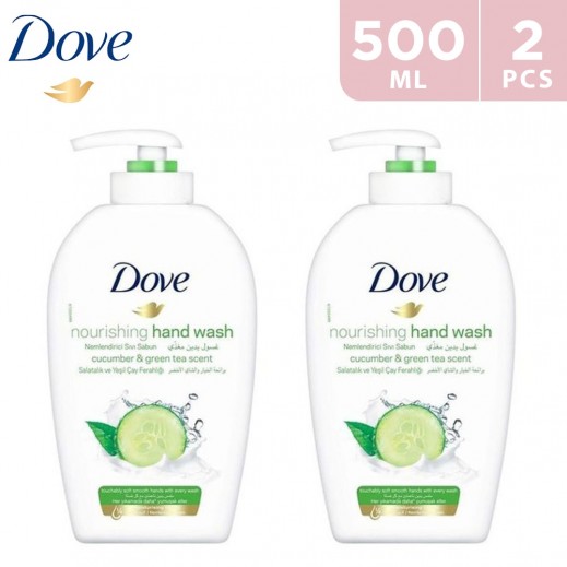 Dove Cucumber & Green Tea Nourishing Hand Wash 2 x 500 ml - delivered by Taw9eel Fast