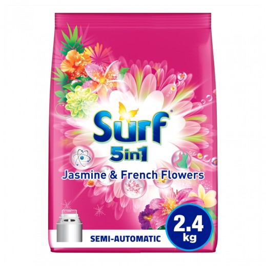 Surf Semi Automatic Jasmin & French Flower Powder Detergent 2.4 Kg