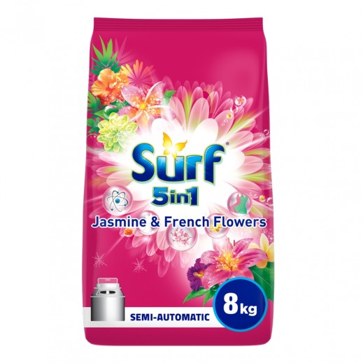 Surf Semi Automatic Jasmin & French Flower Powder Detergent 8 Kg