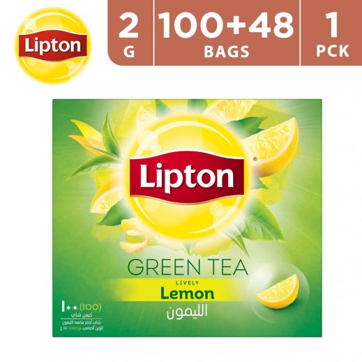 Lipton Yellow Label Lemon Green Tea 2 g x (100 + 48 Teabags Free)
