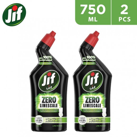 Jif Zero Limescale Lime Power Toilet Cleaner 2 x 750 ml - delivered by Taw9eel Fast