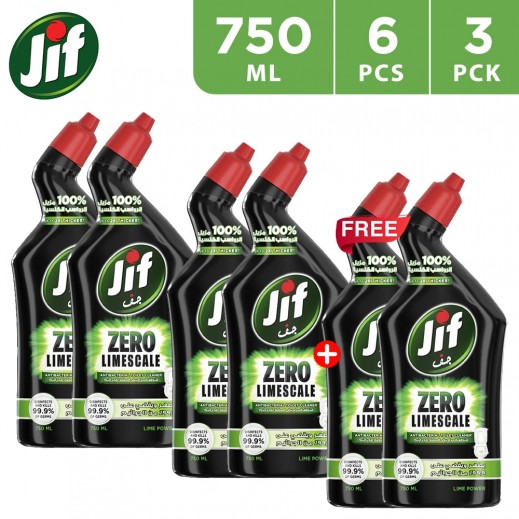 Buy Jif Zero Limescale Lime Power Toilet Cleaner 2 x 750 ml 2 + 1