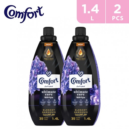 Comfort Elegant Gardenia Ultimate Care Concentrated Fabric Softener 2 X 1.4 L - delivered by Taw9eel Fast
