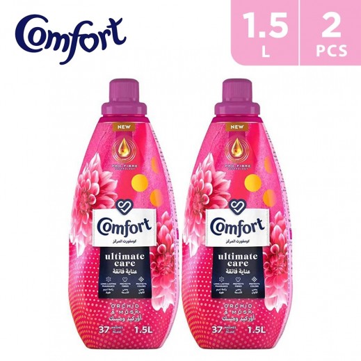 Comfort Ultimate Care Orchid & Musk Fabric Softener (2 x 1.5 L) - delivered by Taw9eel Fast