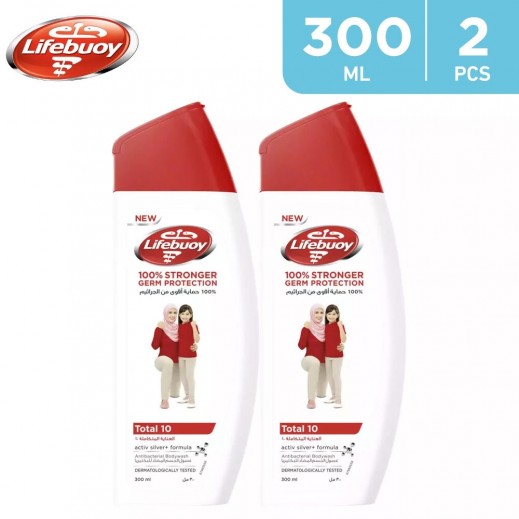 Lifebuoy Total10 Shower Gel 2 x 300 ml - delivered by Taw9eel Fast